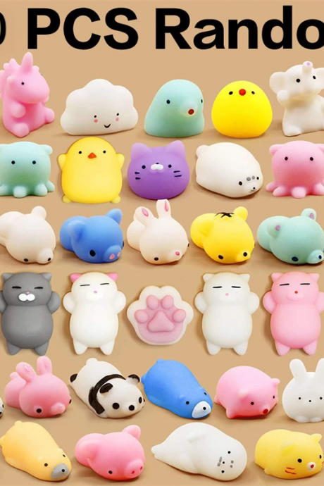 20pcs Kawaii Squishies Anima Squishy Toys For Kids Antistress Ball Squeeze Party Favors Stress Relief Toys